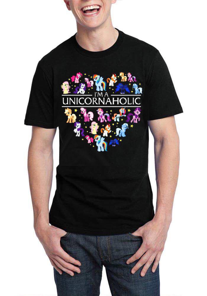 I M A Unicornaholic Black Half Sleeve T-Shirt Hoodie, Sweatshirt | CoreVibeTees.com