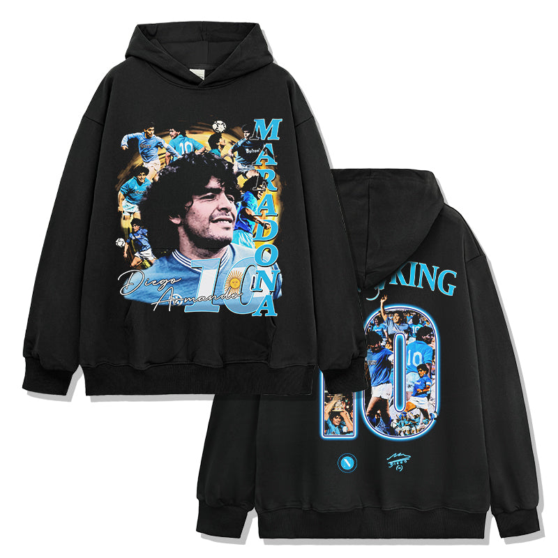 DIEGO MARADONA FOOTBALL HOODIE 2024 T-Shirts, Sweatshirt | CoreVibeTees.com (Image 1)