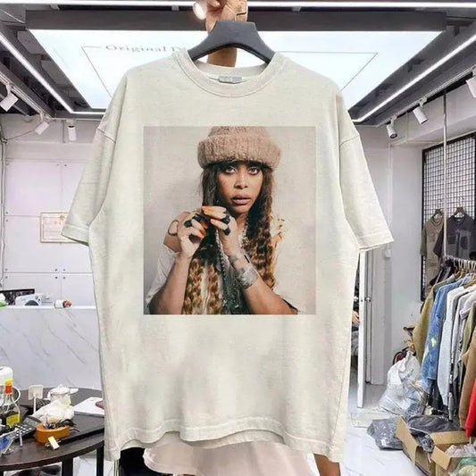 90s Erykah Badu Tshirt, Erykah Badu Gift For Men Women Tshirt S-5XL KH3705 Cotton Menswear Cotton Menswear Top Unisex