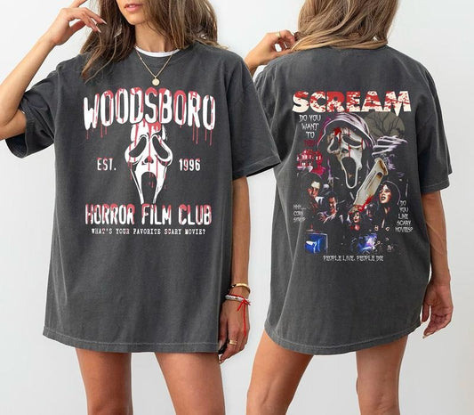 90s Halloween Scream Shirt, Vintage Ghostface Sweatshirt, H.orror Film Club Sweatshirt, Halloween Character Sweater, Halloween Movie T-Shirt, Spooky Season Shirt