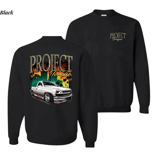 90s Style Chevy OBS Sweatshirt, Pickup Truck Graphic Shirt for Supercar Enthusiasts, Unisex Cotton Casual Top for Men