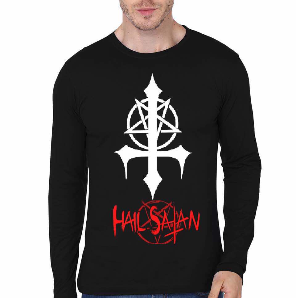 Hail Satan Metal Cover Black T-Shirt Style001 Hoodie, Sweatshirt | CoreVibeTees.com