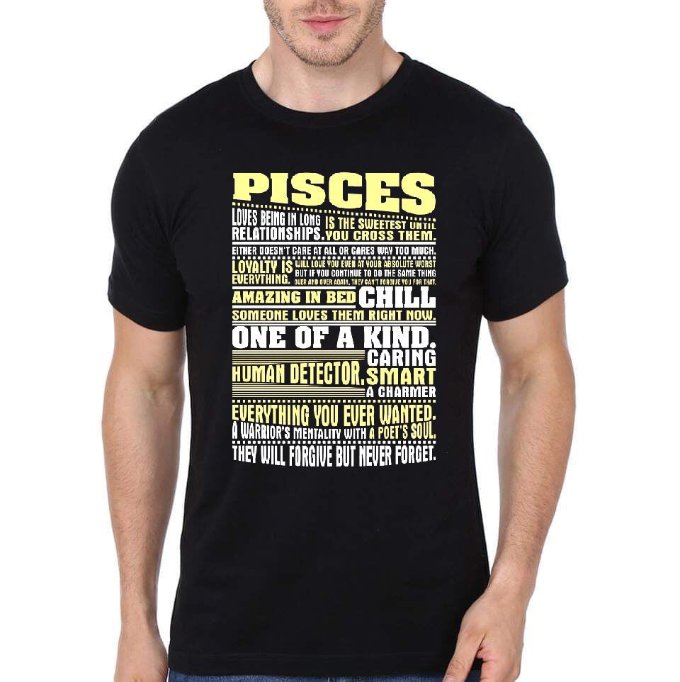 Pisces Zodiac Black T-Shirt Hoodie, Sweatshirt | CoreVibeTees.com