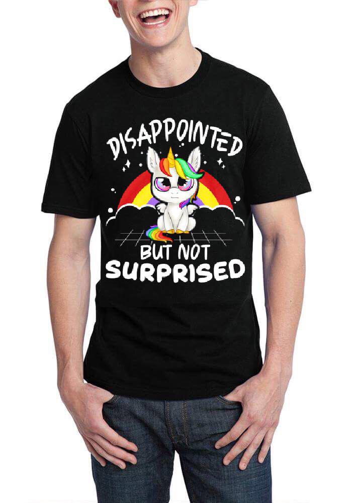Disappointed But Not Surprised Black Half Sleeve T-Shirt Hoodie, Sweatshirt | CoreVibeTees.com