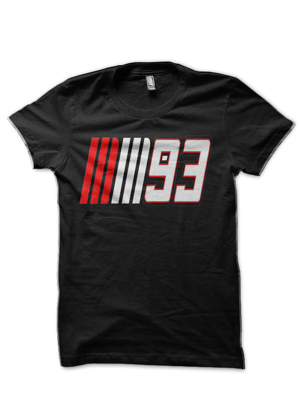 93 Marc Marquez Half Sleeve Black T-Shirt Hoodie, Sweatshirt | CoreVibeTees.com