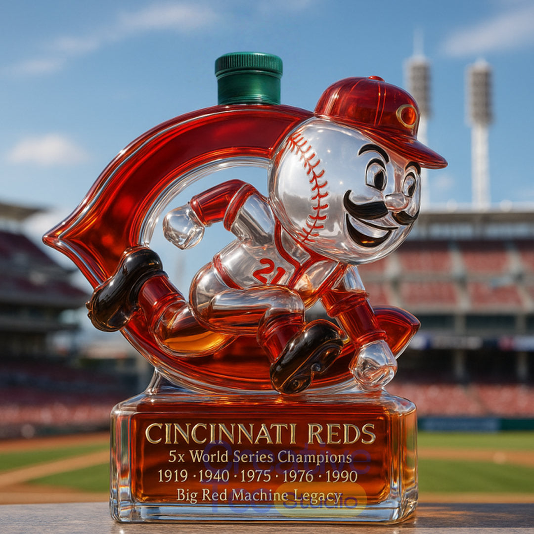 Cincinnati Reds Whiskey Bottle – Big Red Machine Legacy