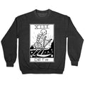 Badly Drawn Tarots: Death Crewneck Sweatshirt T-Shirts, Hoodie | CoreVibeTees.com (Image 1)