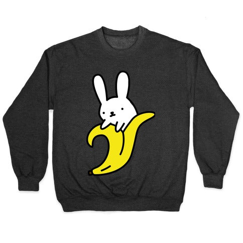 Bunny Banna Crewneck Sweatshirt T-Shirts, Hoodie | CoreVibeTees.com (Image 1)