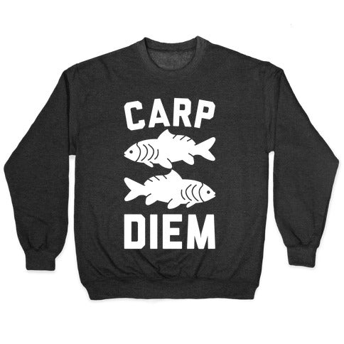 Carp Diem Crewneck Sweatshirt T-Shirts, Hoodie | CoreVibeTees.com (Image 1)