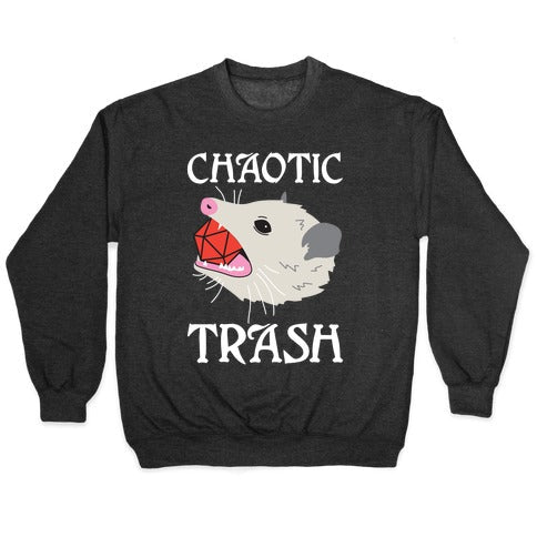 Chaotic Trash (Opossum) Crewneck Sweatshirt T-Shirts, Hoodie | CoreVibeTees.com (Image 1)