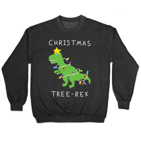 Christmas Tree Rex Crewneck Sweatshirt T-Shirts, Hoodie | CoreVibeTees.com (Image 1)