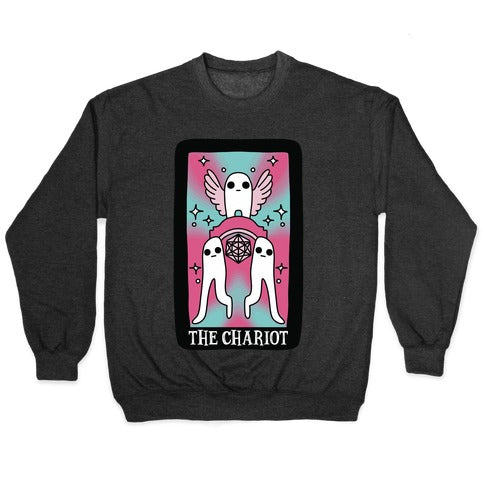 Creepy Cute Tarot : The Chariot Fresno Nightcrawler Crewneck Sweatshirt T-Shirts, Hoodie | CoreVibeTees.com (Image 1)