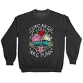 Cupcakes Are Punk Crewneck Sweatshirt T-Shirts, Hoodie | CoreVibeTees.com (Image 1)