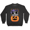 Cute Halloween Raccoon Crewneck Sweatshirt T-Shirts, Hoodie | CoreVibeTees.com (Image 1)