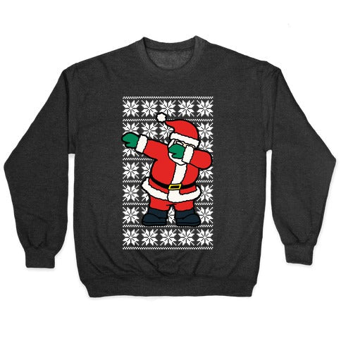 Dabbing Santa Crewneck Sweatshirt T-Shirts, Hoodie | CoreVibeTees.com (Image 1)