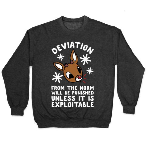 Deviation Rudolf Crewneck Sweatshirt T-Shirts, Hoodie | CoreVibeTees.com (Image 1)
