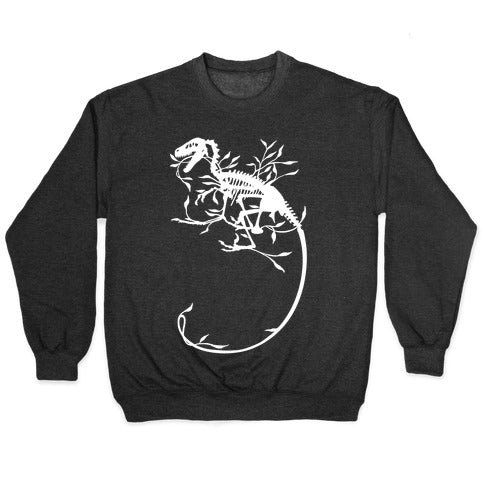 Floral Dinosaur Crewneck Sweatshirt T-Shirts, Hoodie | CoreVibeTees.com (Image 1)