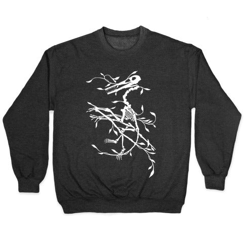 Floral Dinosaur Crewneck Sweatshirt Style001 T-Shirts, Hoodie | CoreVibeTees.com (Image 1)