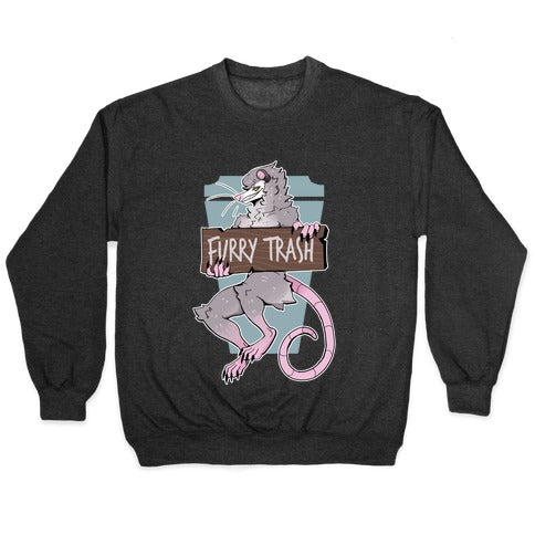 Furry Trash Crewneck Sweatshirt T-Shirts, Hoodie | CoreVibeTees.com (Image 1)