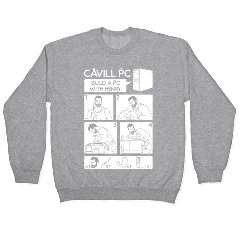 Cavill PC Parody White Print Crewneck Sweatshirt T-Shirts, Hoodie | CoreVibeTees.com (Image 2)