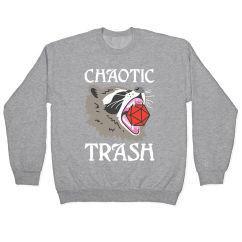 Chaotic Trash (Raccoon) Crewneck Sweatshirt T-Shirts, Hoodie | CoreVibeTees.com (Image 2)