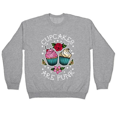 Cupcakes Are Punk Crewneck Sweatshirt T-Shirts, Hoodie | CoreVibeTees.com (Image 2)