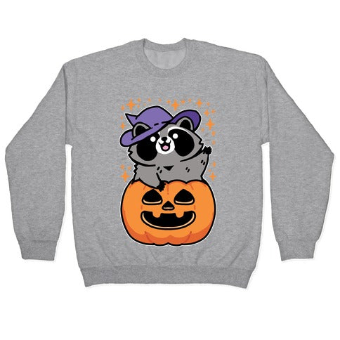 Cute Halloween Raccoon Crewneck Sweatshirt T-Shirts, Hoodie | CoreVibeTees.com (Image 2)