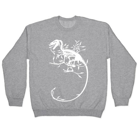 Floral Dinosaur Crewneck Sweatshirt T-Shirts, Hoodie | CoreVibeTees.com (Image 2)