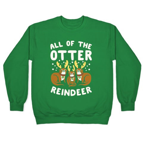 All of The Otter Reindeer Crewneck Sweatshirt T-Shirts, Hoodie | CoreVibeTees.com (Image 3)