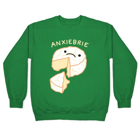 Anxie-brie Anxious Cheese Crewneck Sweatshirt T-Shirts, Hoodie | CoreVibeTees.com (Image 3)