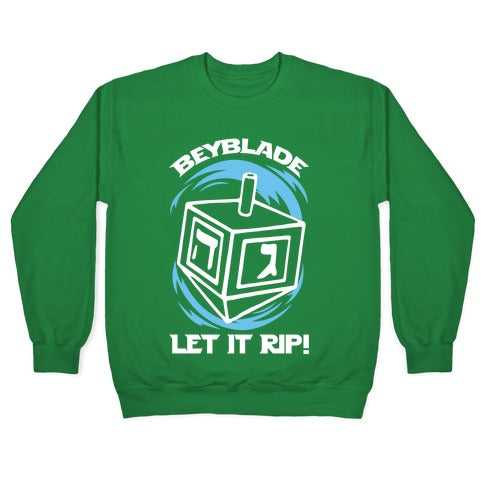 Beyblade Let It Rip Dreidel Crewneck Sweatshirt T-Shirts, Hoodie | CoreVibeTees.com (Image 3)