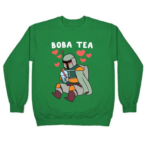 Boba Fett Tea Crewneck Sweatshirt T-Shirts, Hoodie | CoreVibeTees.com (Image 3)