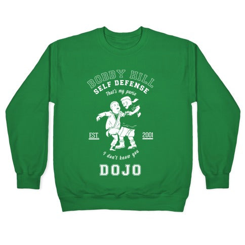 Bobby Hill Self Defense Dojo Crewneck Sweatshirt T-Shirts, Hoodie | CoreVibeTees.com (Image 3)