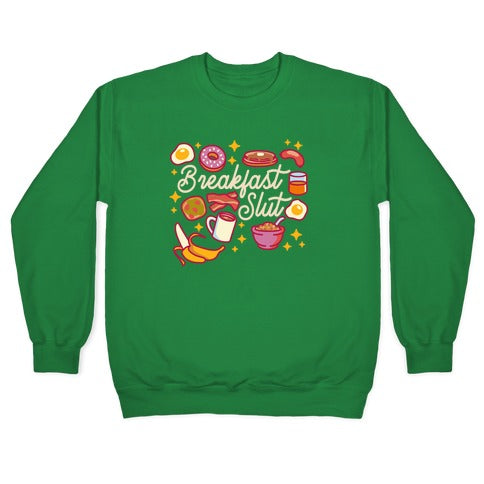 Breakfast Slut Crewneck Sweatshirt T-Shirts, Hoodie | CoreVibeTees.com (Image 3)
