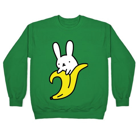 Bunny Banna Crewneck Sweatshirt T-Shirts, Hoodie | CoreVibeTees.com (Image 3)