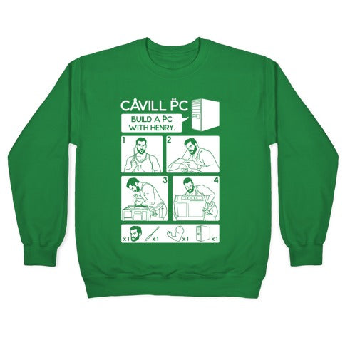 Cavill PC Parody White Print Crewneck Sweatshirt T-Shirts, Hoodie | CoreVibeTees.com (Image 3)