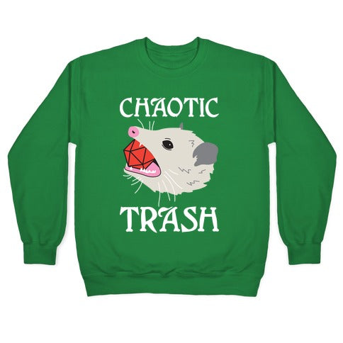 Chaotic Trash (Opossum) Crewneck Sweatshirt T-Shirts, Hoodie | CoreVibeTees.com (Image 3)