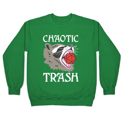 Chaotic Trash (Raccoon) Crewneck Sweatshirt T-Shirts, Hoodie | CoreVibeTees.com (Image 3)