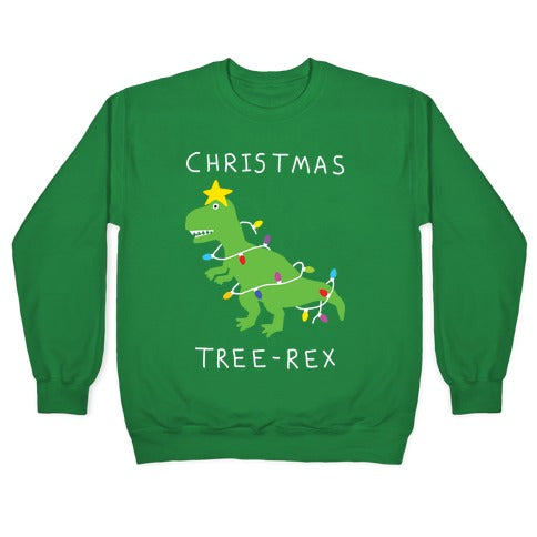 Christmas Tree Rex Crewneck Sweatshirt T-Shirts, Hoodie | CoreVibeTees.com (Image 3)