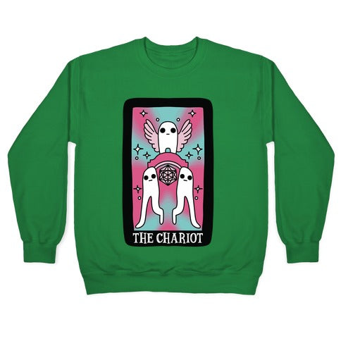 Creepy Cute Tarot : The Chariot Fresno Nightcrawler Crewneck Sweatshirt T-Shirts, Hoodie | CoreVibeTees.com (Image 3)