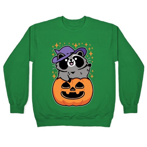 Cute Halloween Raccoon Crewneck Sweatshirt T-Shirts, Hoodie | CoreVibeTees.com (Image 3)
