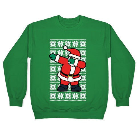 Dabbing Santa Crewneck Sweatshirt T-Shirts, Hoodie | CoreVibeTees.com (Image 3)