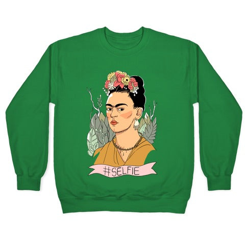 Frida #Selfie Crewneck Sweatshirt T-Shirts, Hoodie | CoreVibeTees.com (Image 3)
