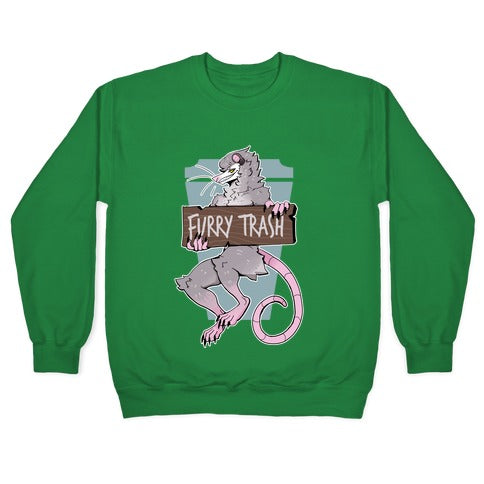 Furry Trash Crewneck Sweatshirt T-Shirts, Hoodie | CoreVibeTees.com (Image 3)