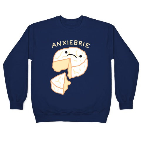 Anxie-brie Anxious Cheese Crewneck Sweatshirt T-Shirts, Hoodie | CoreVibeTees.com (Image 4)
