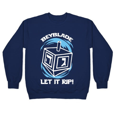 Beyblade Let It Rip Dreidel Crewneck Sweatshirt T-Shirts, Hoodie | CoreVibeTees.com (Image 4)
