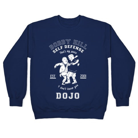 Bobby Hill Self Defense Dojo Crewneck Sweatshirt T-Shirts, Hoodie | CoreVibeTees.com (Image 4)