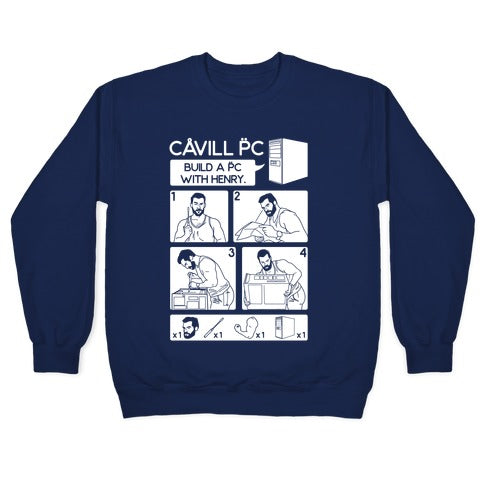 Cavill PC Parody White Print Crewneck Sweatshirt T-Shirts, Hoodie | CoreVibeTees.com (Image 4)