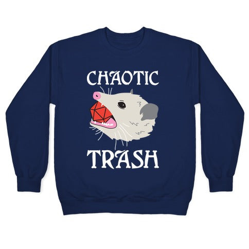 Chaotic Trash (Opossum) Crewneck Sweatshirt T-Shirts, Hoodie | CoreVibeTees.com (Image 4)
