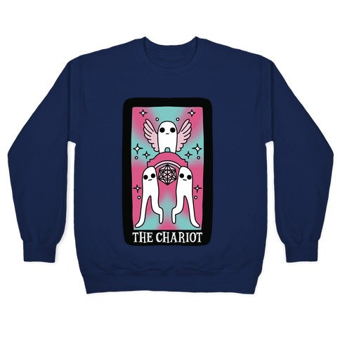 Creepy Cute Tarot : The Chariot Fresno Nightcrawler Crewneck Sweatshirt T-Shirts, Hoodie | CoreVibeTees.com (Image 4)
